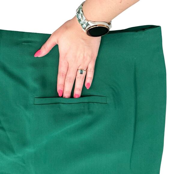 Eloquii Hunter Green Stretch Slacks Trousers Tapered Leg size 28 NEW Tags - Picture 9 of 9